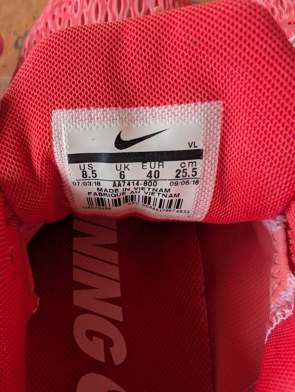 Nike Women’s Coral-Pink Athletic Running Shoes - Picture 5 of 8
